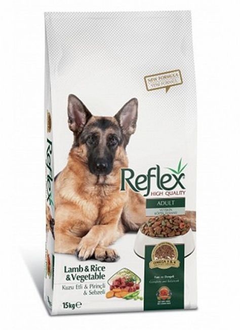 Reflex Kuzu Pirinçli ve Sebzeli Yetişkin Köpek Maması 15 KG 